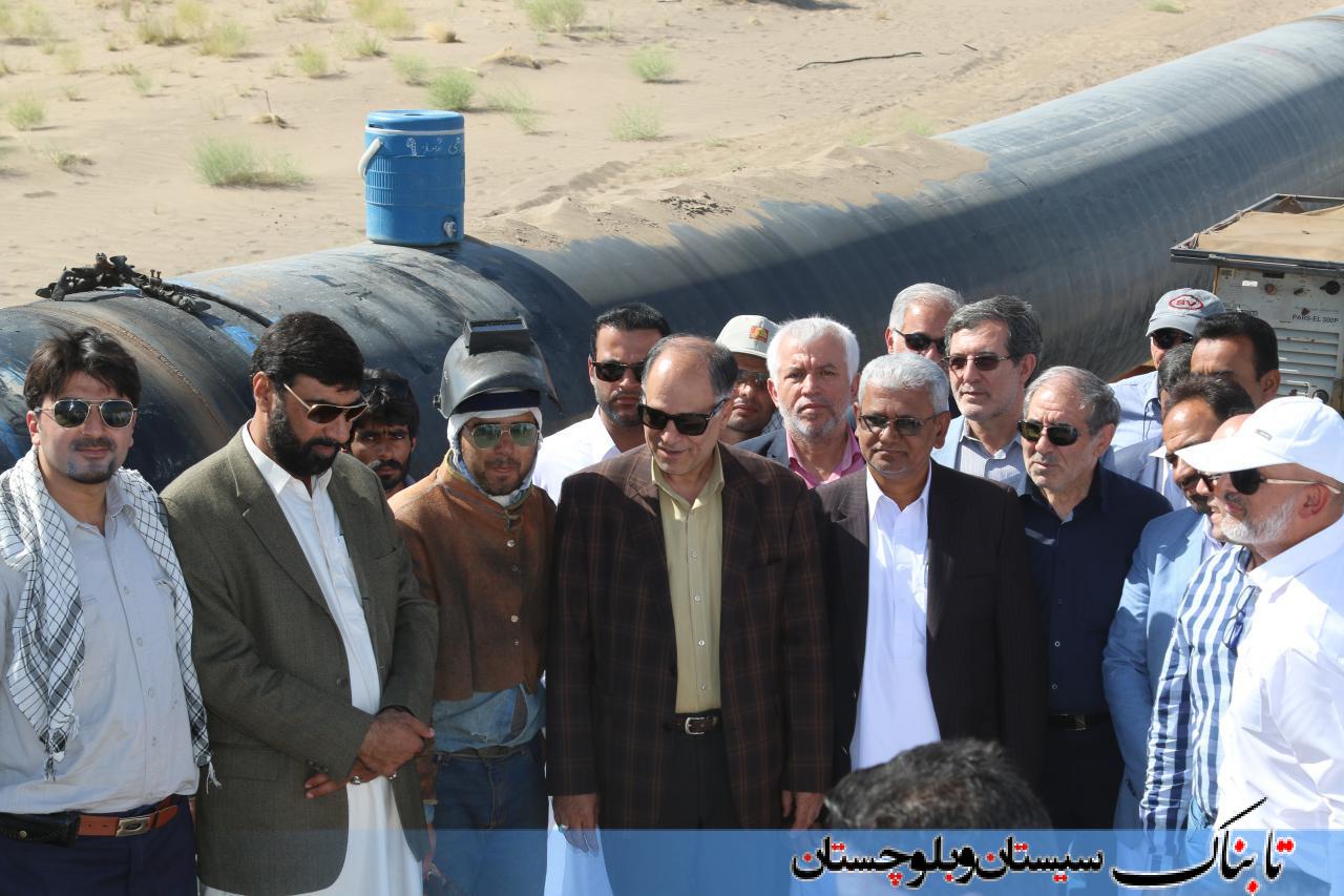 بازدید استاندار سیستان و بلوچستان از خط لوله گاز ایرانشهر به چابهار + تصاویر