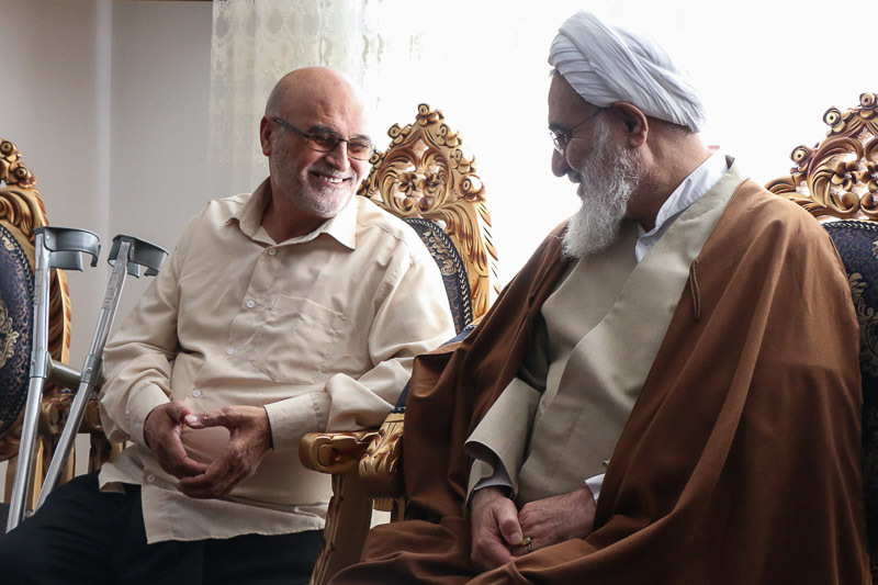 دیدار و قدردانی آیت الله عابدینی از جانبازان دیدار و قدردانی آیت الله عابدینی از جانبازان
