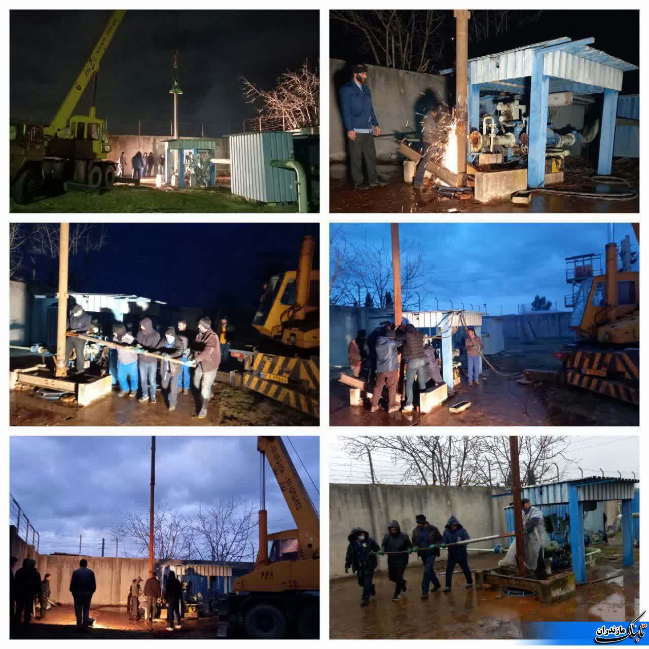 چاه شماره یک آب خام نیروگاه نکا به چرخه تولید بازگشت