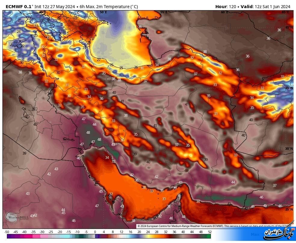 وضعیت جوی و متوسط دمای مازندران تا هفته آینده+ جدول و تصاویر