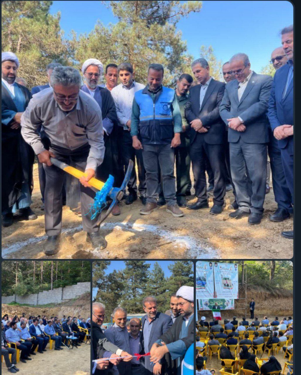 افتتاح و عملیات اجرایی دوطرح آبرسانی در کلاردشت