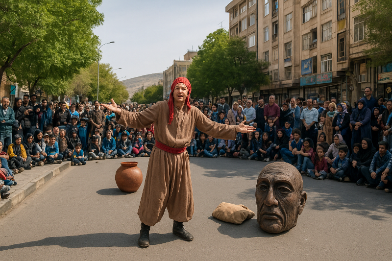 گروه استانها - هجدهمین جشنواره بینالمللی تئاتر خیابانی مریوان صبح امروز در میان استقبال پرشور مردم و با حضور گروههای نمایشی از ایران و چند کشور جهان، با اجرای کارناوال شادی، موسیقی محلی، سرودهای کودکانه و آیینهای بومی آغاز شد تا بار دیگر مریوان به پایتخت نمایش خیابانی کشور تبدیل شود. گروه استانها - هجدهمین جشنواره بینالمللی تئاتر خیابانی مریوان صبح امروز در میان استقبال پرشور مردم و با حضور گروههای نمایشی از ایران و چند کشور جهان، با اجرای کارناوال شادی، موسیقی محلی، سرودهای کودکانه و آیینهای بومی آغاز شد تا بار دیگر مریوان به پایتخت نمایش خیابانی کشور تبدیل شود.